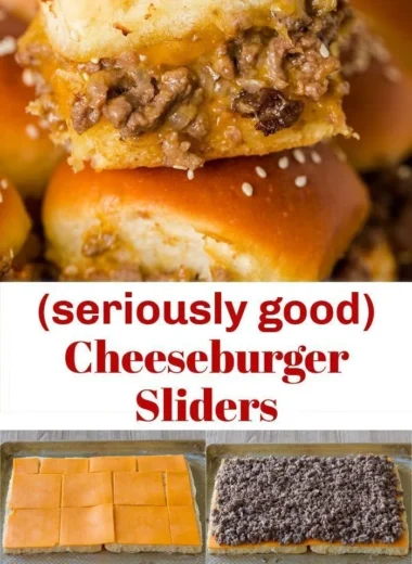 Delicious cheeseburger sliders served on a platter with fresh toppings