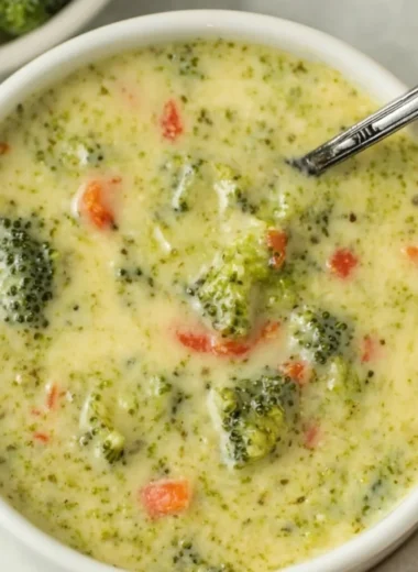 A bowl of healthy, delicious soup made with whole foods.