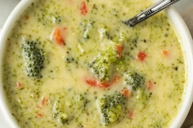 A bowl of healthy, delicious soup made with whole foods.