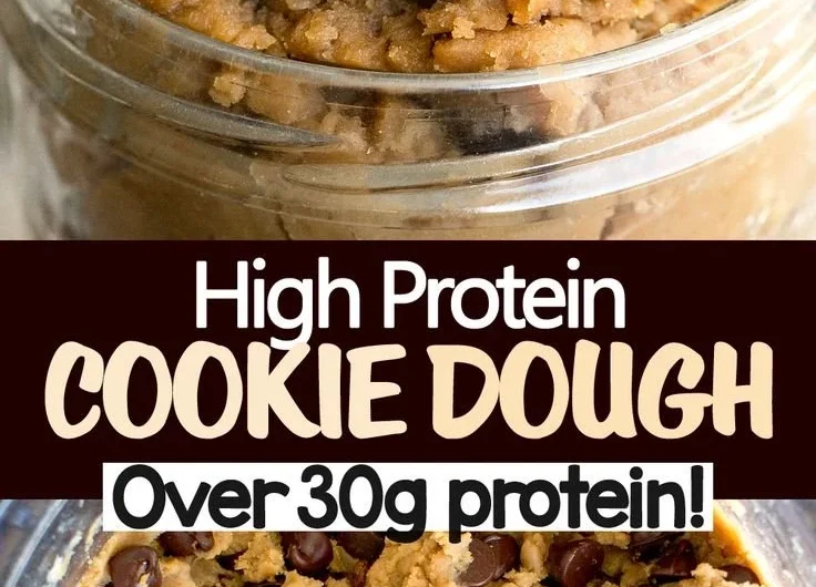 Healthy protein cookie dough for a nutritious snack or baking option