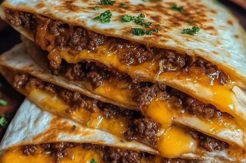 Delicious Smashburger quesadillas served with toppings and sides