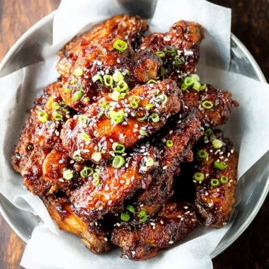 Delicious Air Fryer Korean Chicken Wings served on a plate