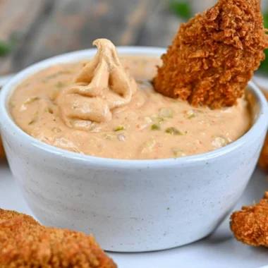 Homemade Big Mac Sauce in a bowl with fresh ingredients
