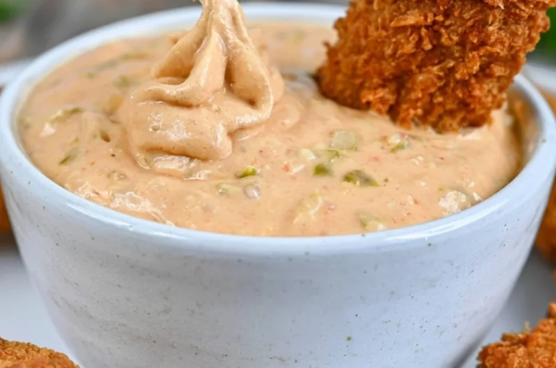 Homemade Big Mac Sauce in a bowl with fresh ingredients