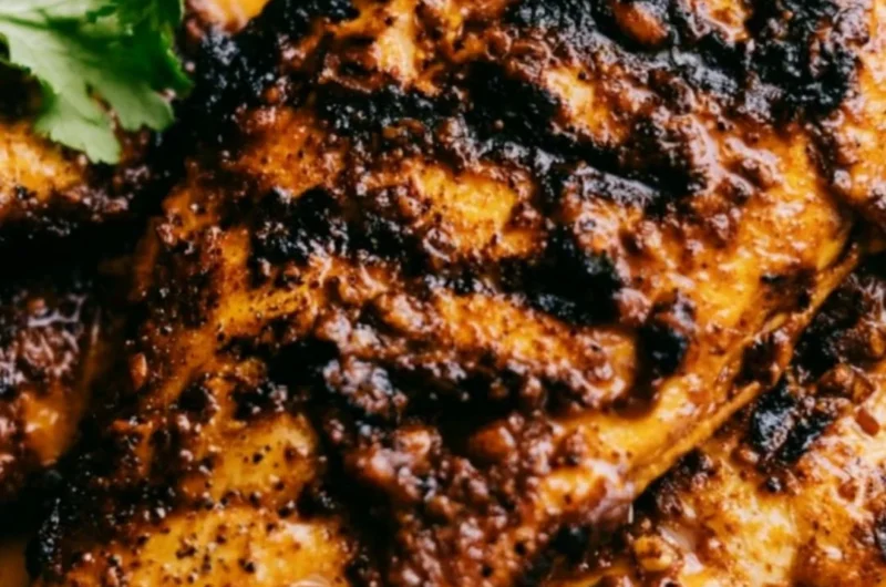 Flavorful chicken taco marinade ingredients mixed in a bowl