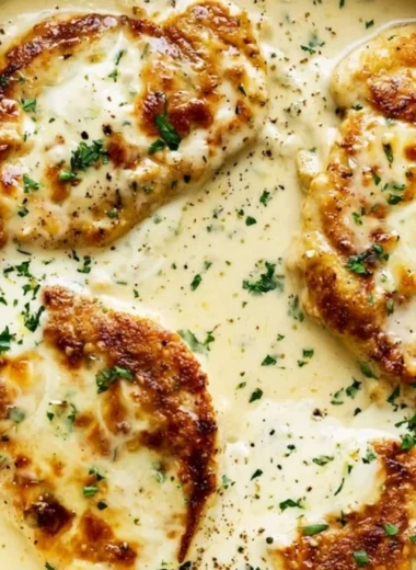 Creamy ranch chicken dish with herbs and spices, perfect for dinner