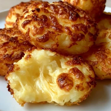 Homemade crispy cheese puffs, golden and delicious, perfect for snacking.