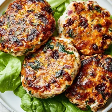 Delicious Greek Chicken Burgers with fresh toppings and herbs