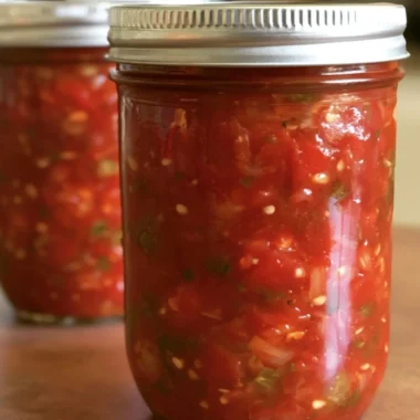 Bowl of vibrant homemade salsa made with fresh tomatoes and herbs
