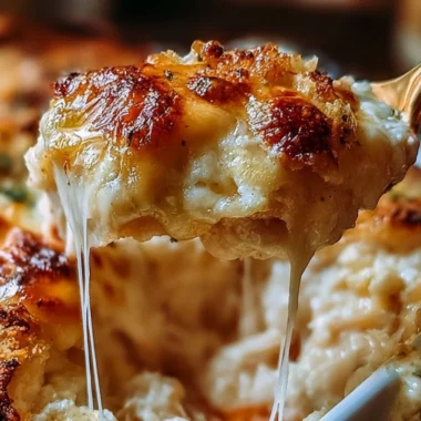 Cheesy Chicken Parmesan Casserole served in a baking dish.
