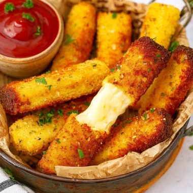 Keto Mozzarella Sticks on a plate, low carb snack perfect for keto diet