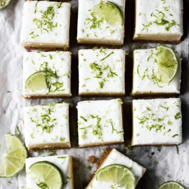 Key Lime Pie Bars with a creamy lime filling and graham cracker crust