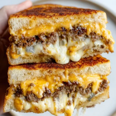 Smashburger Grilled Cheese sandwich with gooey melted cheese