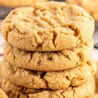 Plate of sugar free peanut butter cookies