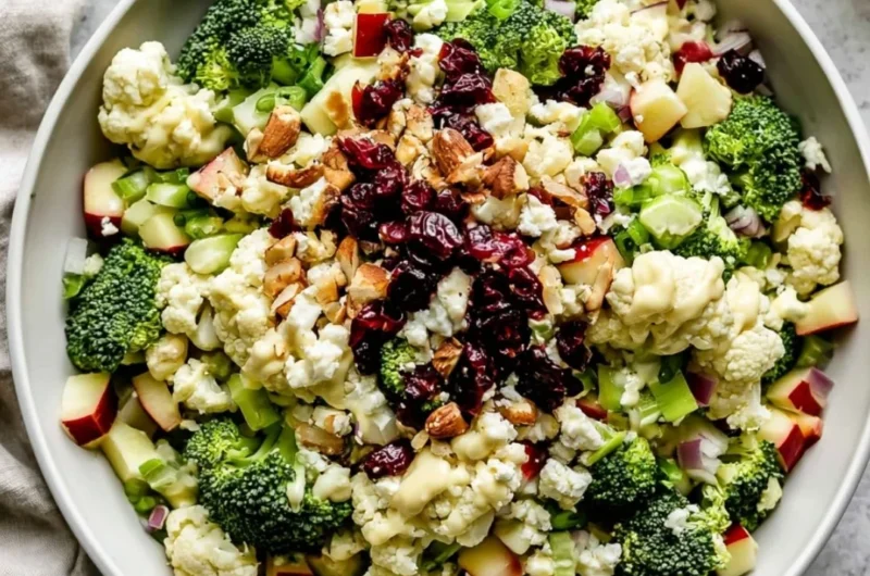 Classic Broccoli Salad with fresh ingredients and creamy dressing