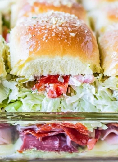 Delicious Italian Grinder Sliders garnished and ready to serve
