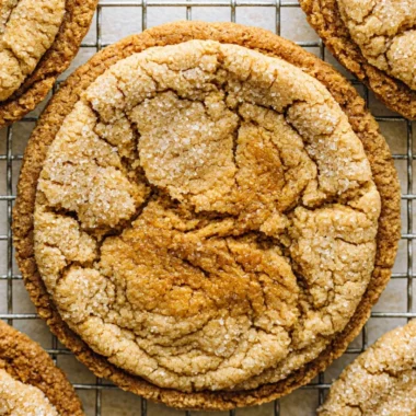 Baking sourdough discard peanut butter cookies on a baking sheet
