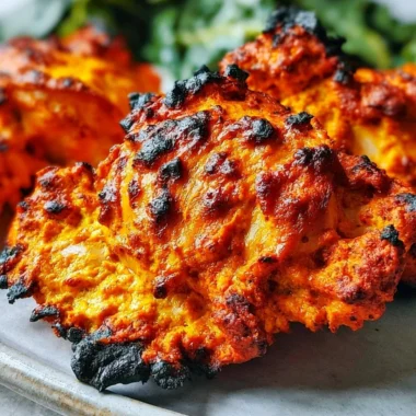Juicy Tandoori Chicken marinated with spices and grilled to perfection.