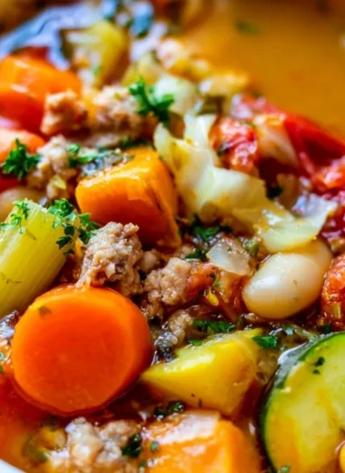 Turkey vegetable soup for weight loss, filled with healthy ingredients