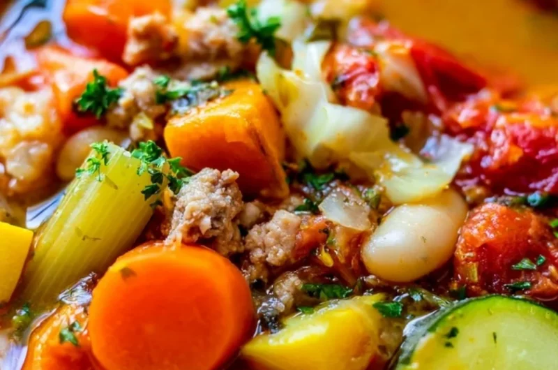Turkey vegetable soup for weight loss, filled with healthy ingredients